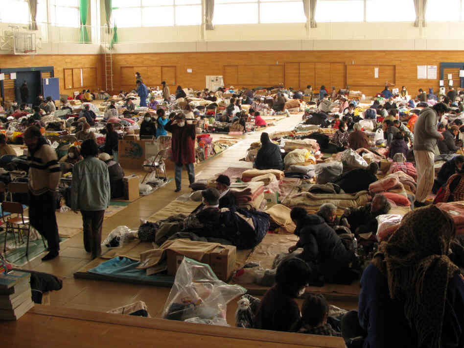 This evacuation center in Kesennuma, Miyagi prefecture, houses survivors of the March 11 earthquake and tsunami. Japan's large elderly population is especially vulnerable in the disasters themselves as well as in the aftermath.