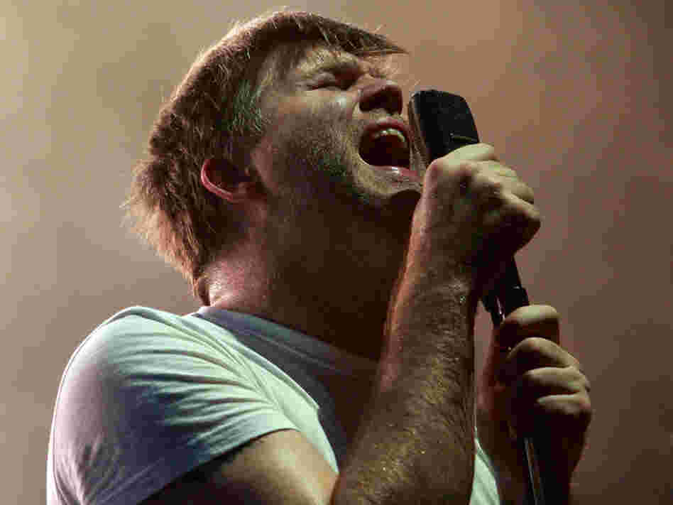 James Murphy of LCD Soundsystem performs on stage during the Pentaport Rock Festival at Dream Park on July 24, 2010 in Incheon, South Korea.