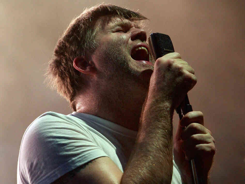 James Murphy of LCD Soundsystem performs on stage during the Pentaport Rock Festival at Dream Park on July 24, 2010 in Incheon, South Korea.