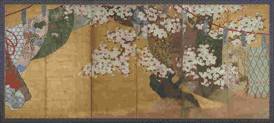 Wind-screen and cherry tree is one of the works on display in the Seasons: Arts of Japan exhibit at the Freer Gallery of Art in Washington, D.C.