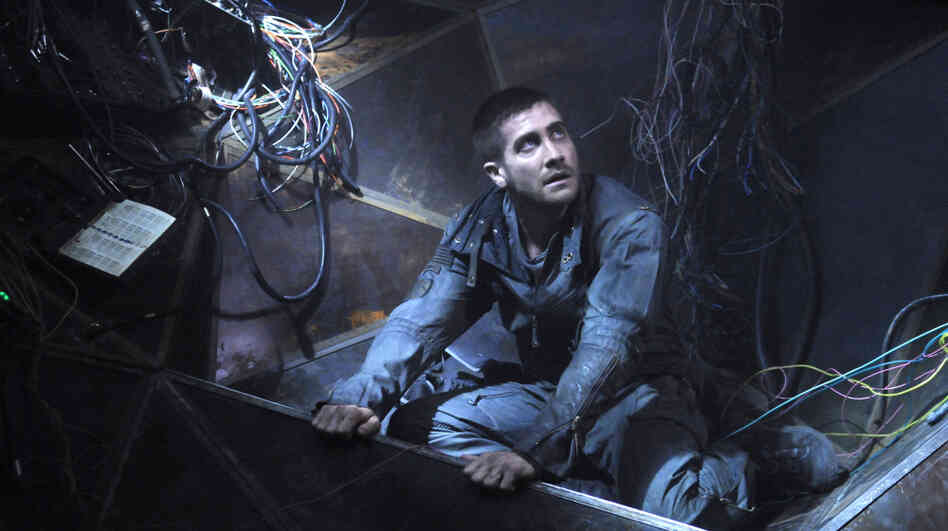 Fool Me Once: Colter Stevens (Jake Gyllenhaal), a military helicopter pilot, finds himself plugged into another man's consciousness and sent back in time — to eight minutes before his host is killed in a terrorist attack. Fool Me Once: Colter Stevens (Jake Gyllenhaal), a military helicopter pilot, finds himself plugged into another man's consciousness and sent back in time — to eight minutes before his host is killed in a terrorist attack.