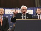 Sen. Bernie Sanders, (I-VT) center, flanked by Senate Majority Leader Harry Reid of Nev., (l) and Sen. Richard Blumenthal, (D-CT) at a "Back Off Social Security" rally, March 28, 2011. Sen. Bernie Sanders, (I-VT) center, flanked by Senate Majority Leader Harry Reid of Nev., (l) and Sen. Richard Blumenthal, (D-CT) at a "Back Off Social Security" rally, March 28, 2011.
