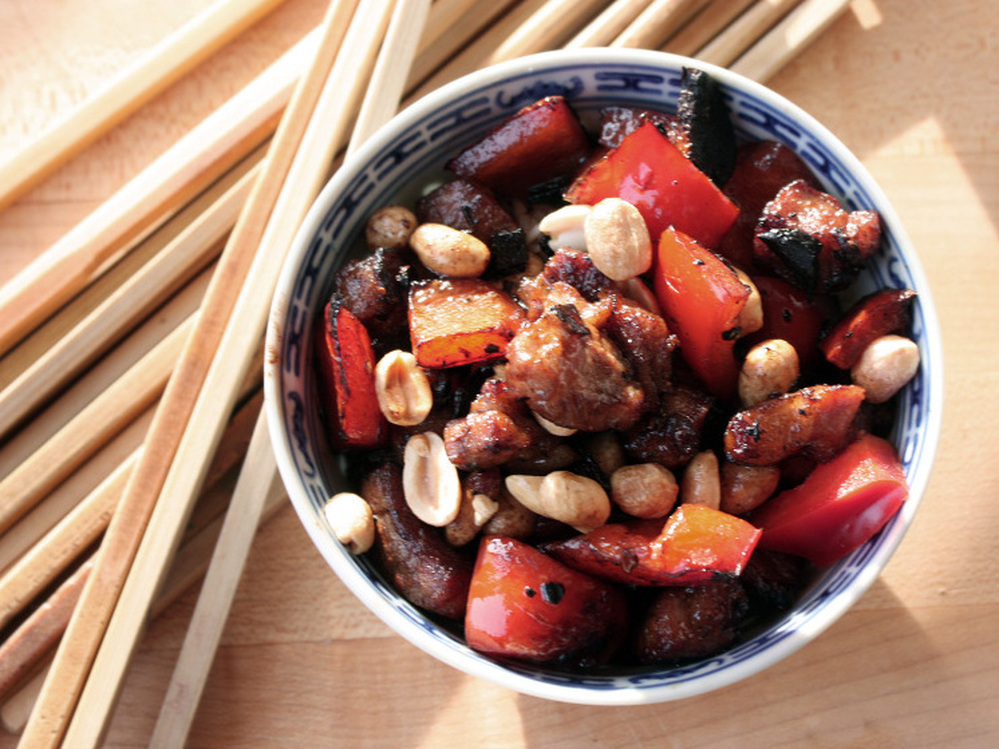 Sichuan Pork With Peppers And Peanuts