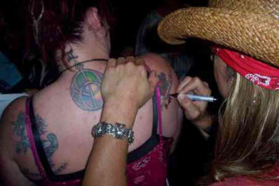 "Bret signing me." 