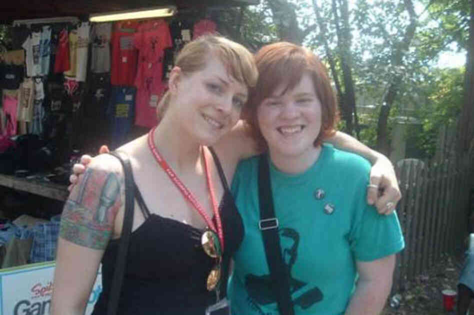 "Scissor Sisters' Ana Matronic. My favorite lady of all time! Kendra told her she was my idol and she was like, 'Awww! Give me a hug!' Then, we made fun of girls in fishnets and high heels. Chances are, if you own my heart, I get my crooked smile on like this." 