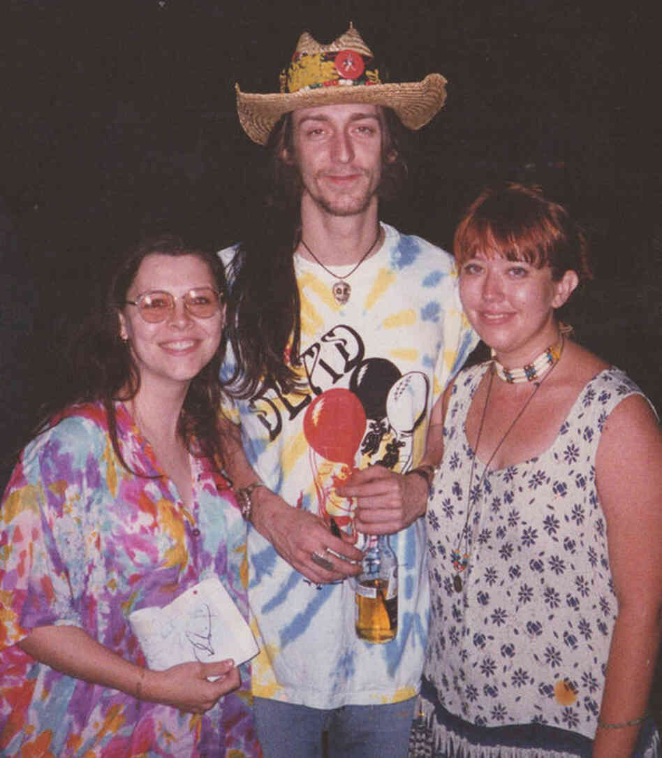 "1996. So this is me, on the right; my best friend, Amanda, on the left; and Chris Robinson of my absolute FAVORITE band EVER: The Black Crowes!!!" 