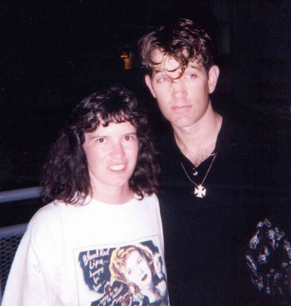 "As a MAJOR Chris Isaak fan, I go to as many concerts as I can, as far back as the 1993 Canadian Exhibition in Toronto. I had been a fan for years but had never seen him live. After the show, he came out and met everyone, signed programs, and had a photo taken with me. It's been on my piano ever since. Since then, I have traveled all over North America to see him. I have so many signed T-shirts...