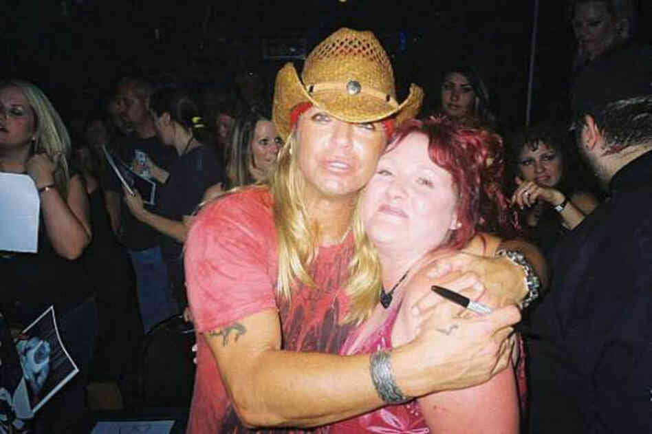 "Bret Michaels of Poison. Ohhh my boy! I am the biggest Bret Michaels fan ever, and have his signature tattooed on my shoulder.I traveled in a blizzard to Wendover, Nev., hung around his bus outside in the freezing weather, schmoozed my way into getting to know his crew and now have a backstage pass for life tattooed on my shoulder! I Love Poison and Bret!" 