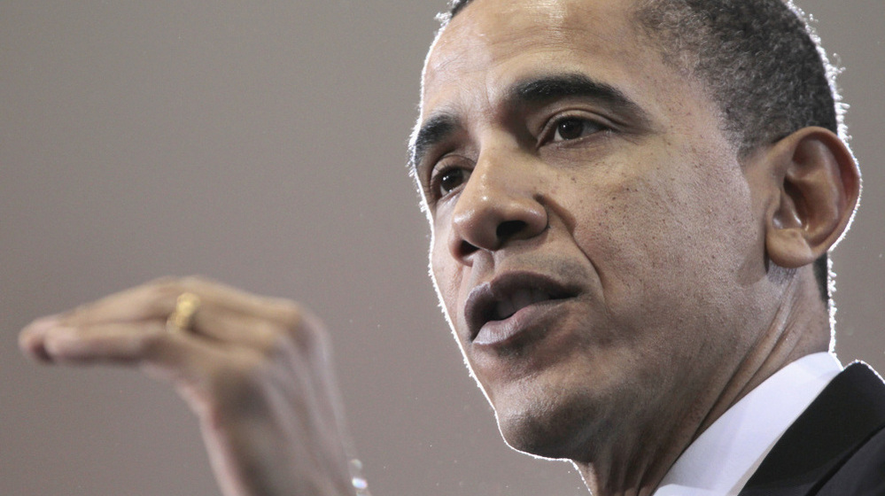 President Obama gestures during his speech on America's energy security, Wednesday, March 30, 2011, at McDonough Gymnasium at Georgetown University