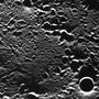 A never-before-imaged area of Mercury's surface is seen from an altitude of 280 miles above the planet during the Messenger's first orbit with the camera in operation. The area is covered in secondary craters made by an impact outside of the field of view. Some of the secondary craters are oriented in chain-like formations. A never-before-imaged area of Mercury's surface is seen from an altitude of 280 miles above the planet during the Messenger's first orbit with the camera in operation. The area is covered in secondary craters made by an impact outside of the field of view. Some of the secondary craters are oriented in chain-like formations.
