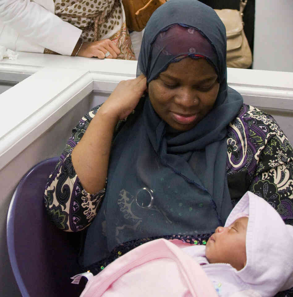 A mother and daughter at the Unity Health Care's Upper Cardozo clinic in Washington, D.C. at a celebrity event in 2009. The clinic relies on some funding from the Title X Family Planning Program.