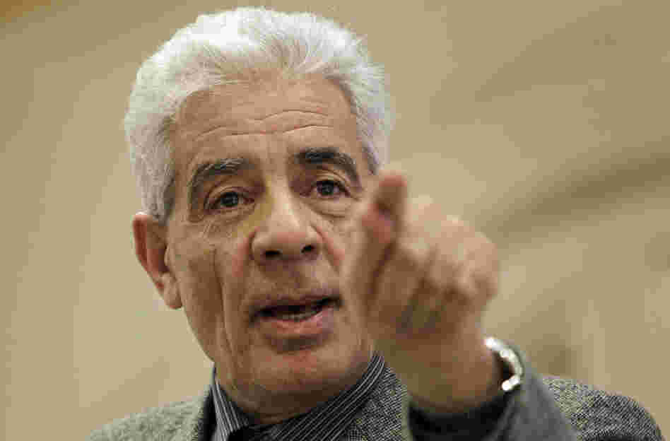 Libya's Foreign Minister Moussa Koussa, who's defected to Britain, in Libya on March 7, 2011.