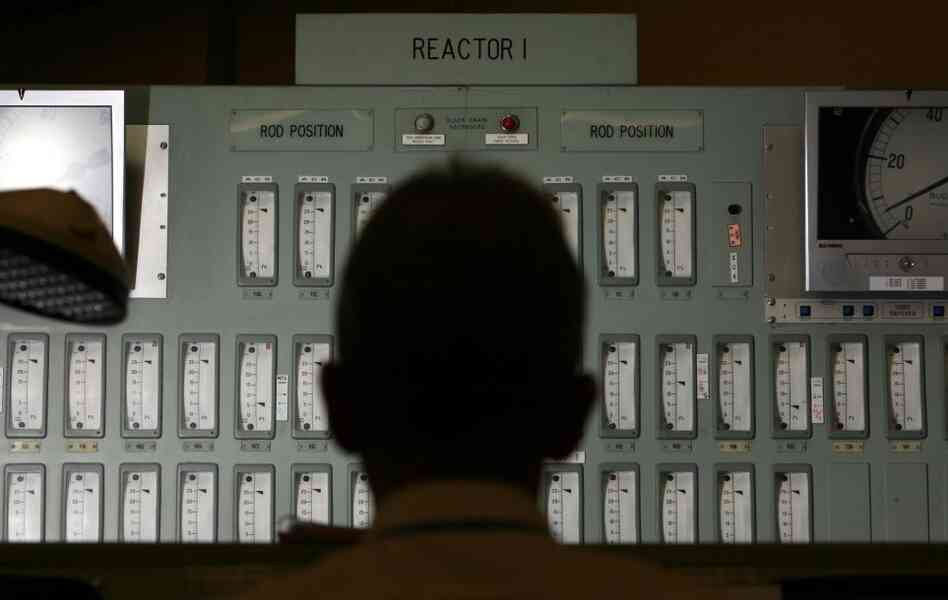 A power station worker monitors one of the reactors in the control room of England's Oldbury Nuclear Power Station in 2006. A power station worker monitors one of the reactors in the control room of England's Oldbury Nuclear Power Station in 2006.