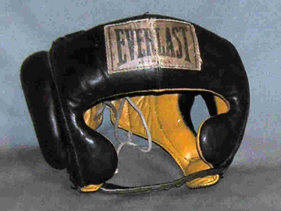 Cassius Clay's (Muhammad Ali's) Head ProtectorThis is an Everlast head protector from the 5th Street Gym in Miami, where Clay trained for his first fight with Sonny Liston. "As soon as he defeated Sonny Liston, he announced that he became a member of the Nation of Islam, became Muhammad Ali," Bunch says.