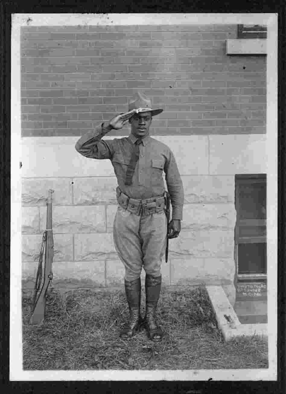 Maj. Peter L. Robinson, 1917Peter L. Robinson, Sr. (1892-1979) was born in Spotslyvania, Va., one of eight children born to slaves. He got a degree from Miner Normal School and a law degree from Howard University in 1924. He was commissioned as a first lieutenant in 1917, assigned to Camp Meade and later was a major in the Reserves. Robinson taught in Washington, D.C., schools for 40 years.