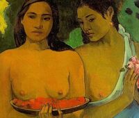 Paul Gauguin's Two Tahitian Women. Paul Gauguin's Two Tahitian Women.