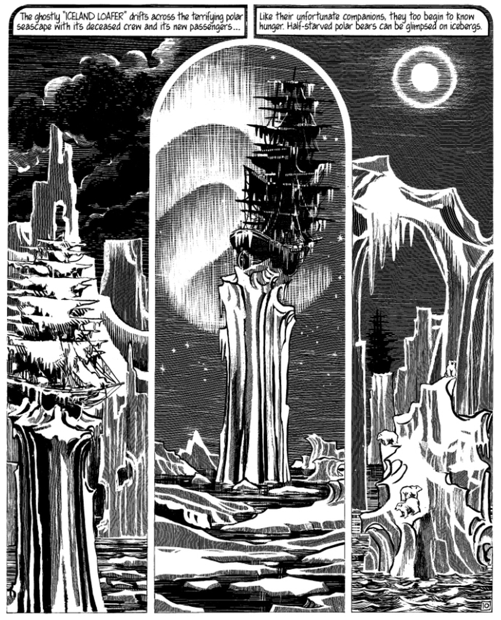 To evoke the era, Tardi used scratchboard to create a woodcut-like effect.
