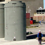 Dozens of spent fuel rod assemblies can be stored in dry casks, like the ones here at the James A. Fitzpatrick nuclear power plant in Scriba, N.Y. Dozens of spent fuel rod assemblies can be stored in dry casks, like the ones here at the James A. Fitzpatrick nuclear power plant in Scriba, N.Y.