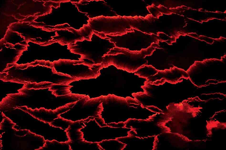 "With temperatures around 1800 degrees Fahrenheit, the lava lake is wildly erratic. As molten rock meets the air, it cools and forms plates on the lake's surface."