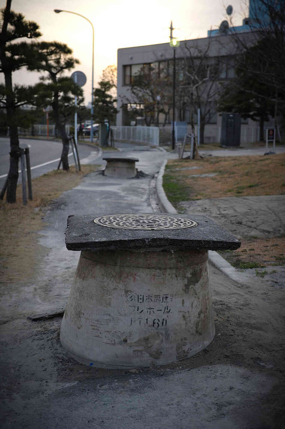 Manholes poke out from the ground in Urayasu, Japan, due to the liquefaction triggered by the 9.0 magnitude earthquake. The phenomenon, which allows sand and water to rise following ground shaking, was particularly pronounced in this area as a result of the long duration of the March 11 quake. Manholes poke out from the ground in Urayasu, Japan, due to the liquefaction triggered by the 9.0 magnitude earthquake. The phenomenon, which allows sand and water to rise following ground shaking, was particularly pronounced in this area as a result of the long duration of the March 11 quake.