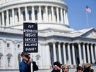 Tea Party activists gather on Capitol Hill on Wednesday. The federal government is facing a potential shutdown if Congress and the White House are not able to agree on a budget. Tea Party activists gather on Capitol Hill on Wednesday. The federal government is facing a potential shutdown if Congress and the White House are not able to agree on a budget.