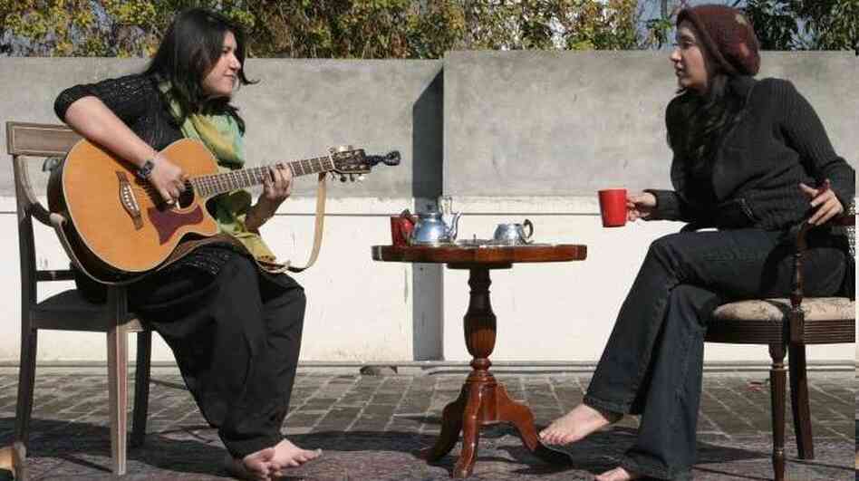 Haniya Aslam (left) and Zeb Bangash have won critical acclaim in Pakistan, where female musicians face challenges simply because they're women. Haniya Aslam (left) and Zeb Bangash have won critical acclaim in Pakistan, where female musicians face challenges simply because they're women.