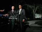 House Speaker John Boehner and Senate Majority Leader Harry Reid speak to reporters at the White House, Wednesday, April 6, 2011. House Speaker John Boehner and Senate Majority Leader Harry Reid speak to reporters at the White House, Wednesday, April 6, 2011.