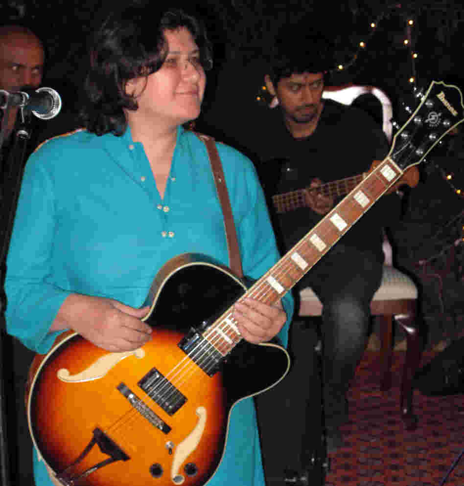 Haniya Aslam writes original songs and performs ones she and Zeb learned as  children when musicians from across the region would gather at their  grandmother's home in Peshawar. Despite the turmoil in Pakistan, Haniya is optimistic about  the future, saying, "I have to be. Absolutely, I am."