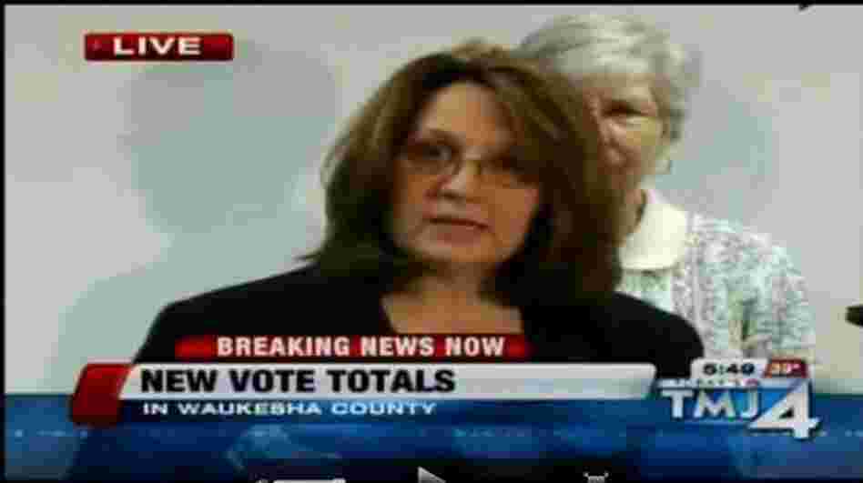 Waukesha County (Wis.) Clerk Kathy Nickolaus, as she explained the mistake Thursday (April 7, 2011). Waukesha County (Wis.) Clerk Kathy Nickolaus, as she explained the mistake Thursday (April 7, 2011).
