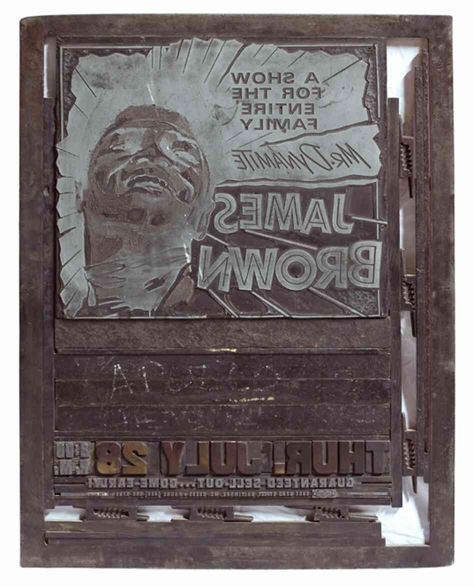 The "lockup" used to create the James Brown poster.