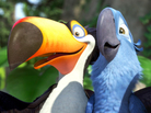 Birds In Paradise: A plan to mate Blu (Jesse Eisenberg, center) and Jewel (Anne Hathaway) runs aground after the endangered macaws are snatched by smugglers. On the run in Rio, they team up with a local toucan (George Lopez). Birds In Paradise: A plan to mate Blu (Jesse Eisenberg, center) and Jewel (Anne Hathaway) runs aground after the endangered macaws are snatched by smugglers. On the run in Rio, they team up with a local toucan (George Lopez).