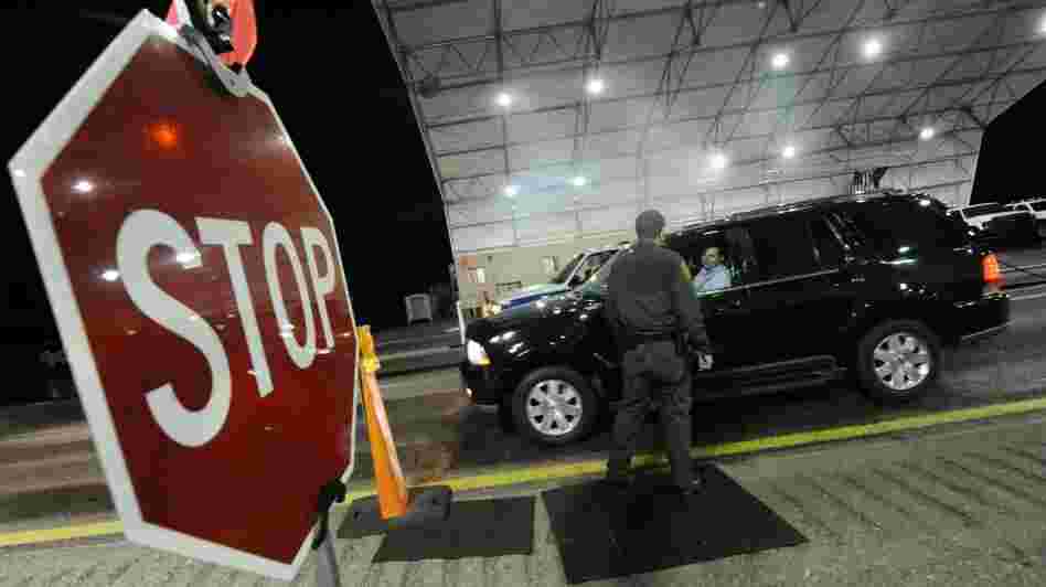 A U.S. Border Patrol agent checked vehicles arriving from Mexico near the town of Nogales ion July 28, 2010.