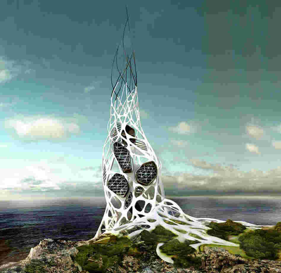 The Hydra skyscraper design investigates the possibility of creating a power plant that uses hydrogen as a source of energy. Its exoskeleton is built from grapheme, the basic structural element of graphite and carbon. Grapheme has a high thermal and electric conductivity and is 200 times stronger than steel. The idea is to harvest energy from lightning storms and store the power in sever...