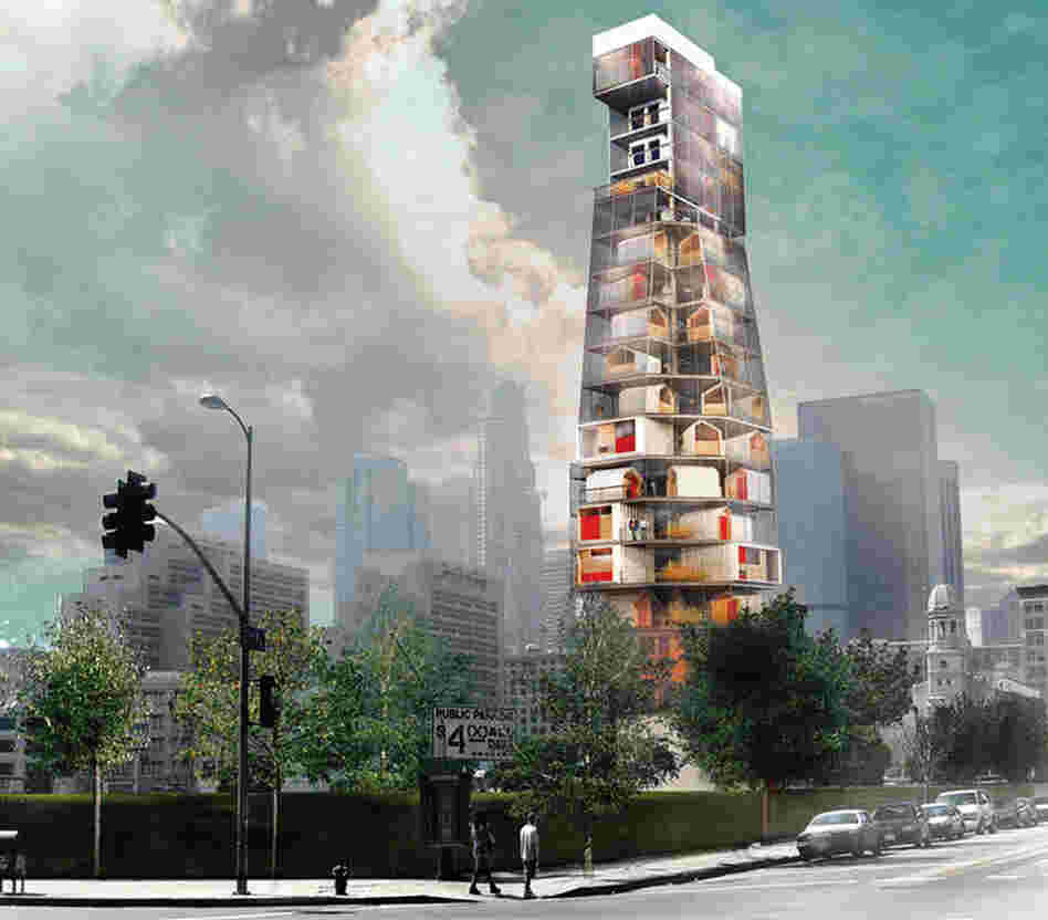 Hopetel proposes a transient solution to accommodate growing numbers of citizens who have lost their houses to foreclosure. The main idea is to create an environment that will provide a stable ground during the search for a steady income and a permanent home. 