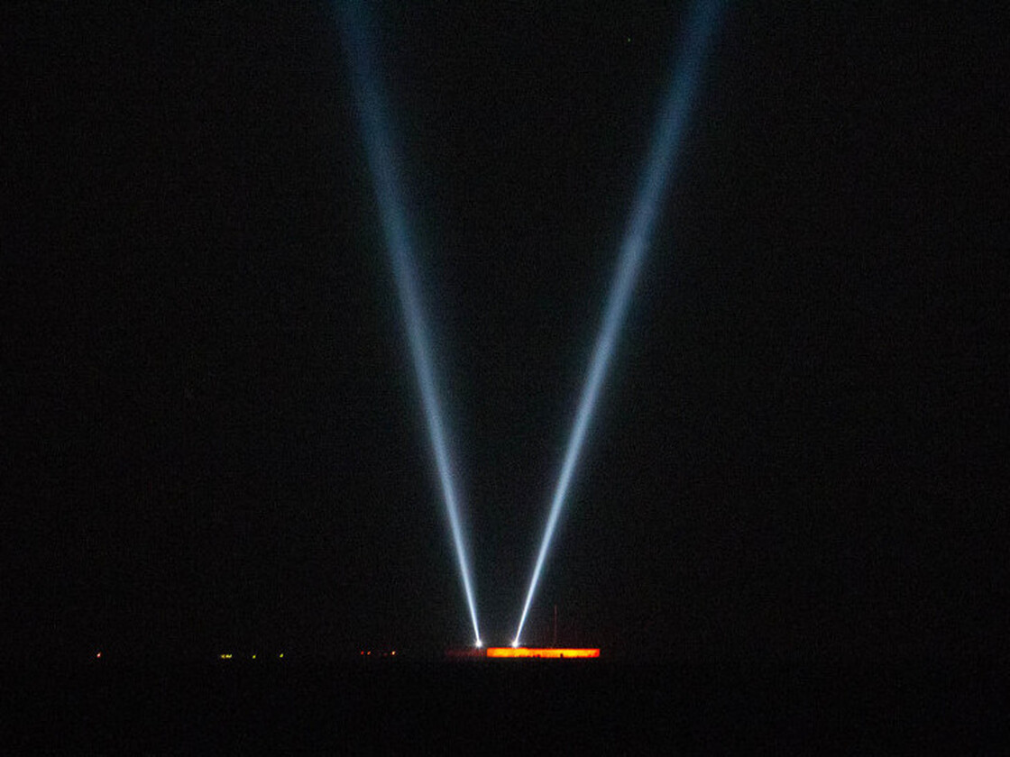 These lights were shining at Fort Sumter at 4:30 a.m. ET to commemorate the moment the first shots of the Civil War were fired.