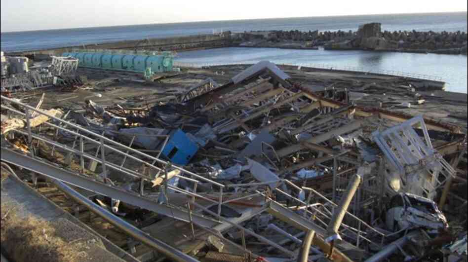 Damage at the Fukushima Dai-Ichi nuclear power plant, from the March 11 earthquake and tsunami.