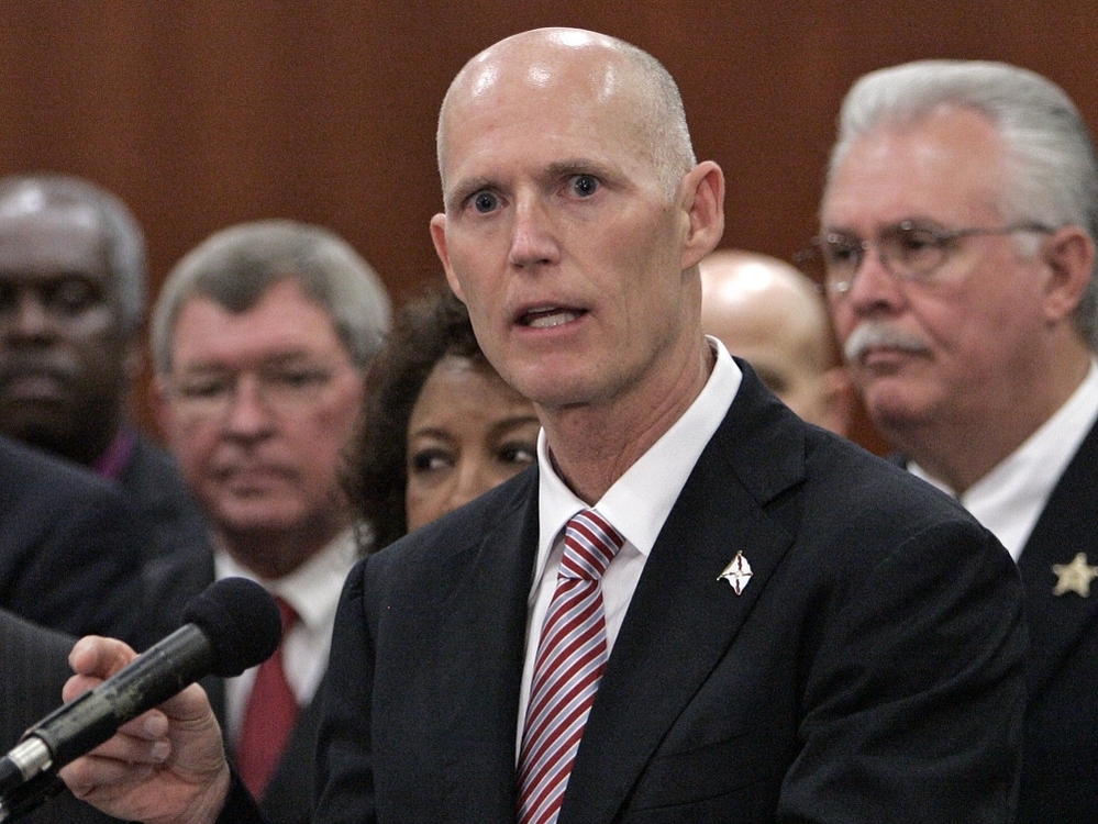 Florida Gov. Rick Scott at a news conference last month in Tallahassee.