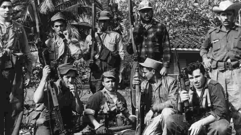 Members of Fidel Castro's militia gather in Cuba's Escambry Mountains during the ill-fated 1961 Bay of Pigs invasion.