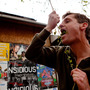 Sam Thayer, an urban forager who has written field guides to edible plants, munches on Siberian elm seeds called samaras he found in Washington, D.C. Thayer says the seeds taste like a cross between sweetened oatmeal and lettuce. Sam Thayer, an urban forager who has written field guides to edible plants, munches on Siberian elm seeds called samaras he found in Washington, D.C. Thayer says the seeds taste like a cross between sweetened oatmeal and lettuce.