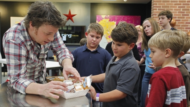 Chef Jamie Oliver takes his reality show Food Revolution to Los Angeles in an effort to revamp lunches in the nation's second-largest school district.