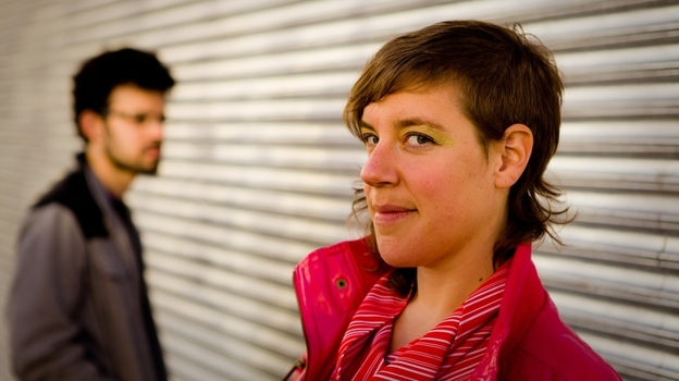 For the most part, tUnE-yArDs has always been singer and multi-instrumentalist Merrill Garbus, but the band's latest album welcomes bassist Nate Brenner (left) to the lineup.