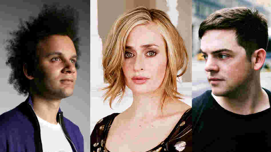 From left: Tyondai Braxton, Sarah Kirkland Snider and Nico Muhly were selected by Q2's audience as part of this Composers Under 40 crowdsourcing project.