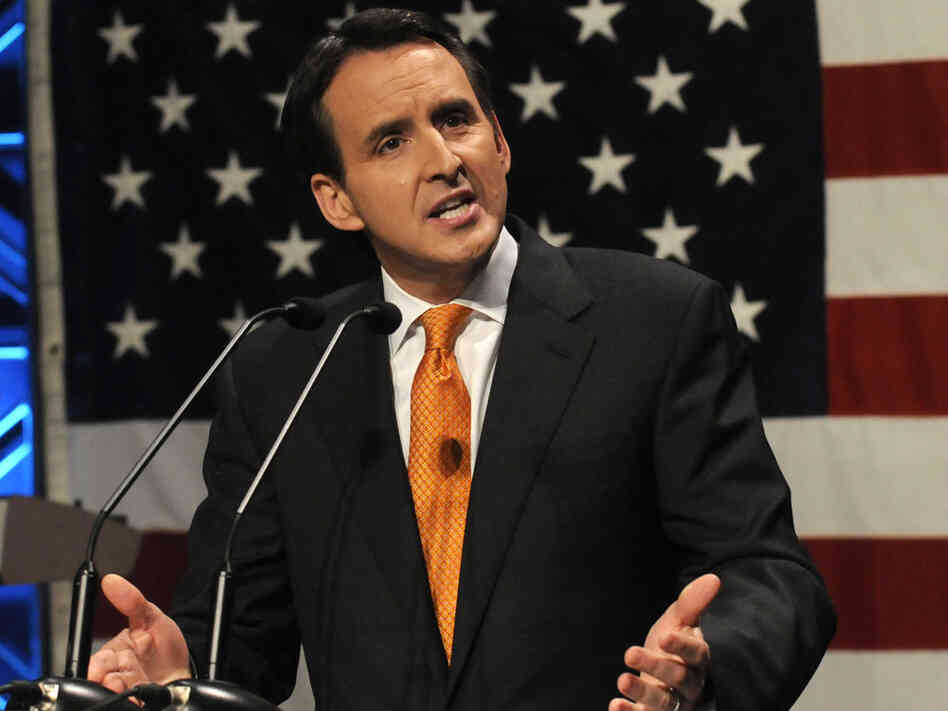 Former Minnesota Gov. Tim Pawlenty speaks at the Iowa Faith & Freedom Coalition Event in March in Waukee, Iowa. Five Republicans considering a run for president in 2012 presented themselves to hundreds of activists at the event.
