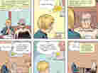 A scene from Mister Wonderful by Daniel Clowes, in which Marshall, the hero of the story, wonders how he could possibly be on a date with such a beautiful woman. Mister Wonderful was previously serialized in the New York Times Magazine.