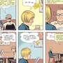 A scene from Mister Wonderful by Daniel Clowes, in which Marshall, the hero of the story, wonders how he could possibly be on a date with such a beautiful woman. Mister Wonderful was previously serialized in the New York Times Magazine.