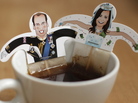 The Hamburg firm Donkey Products is making these William and Kate teabags. The Hamburg firm Donkey Products is making these William and Kate teabags.