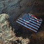 An American flag lays in a slick of oil that washed ashore from the Deepwater Horizon oil spill in the Gulf of Mexico on July 4, 2010, in Gulf Shores, Ala.