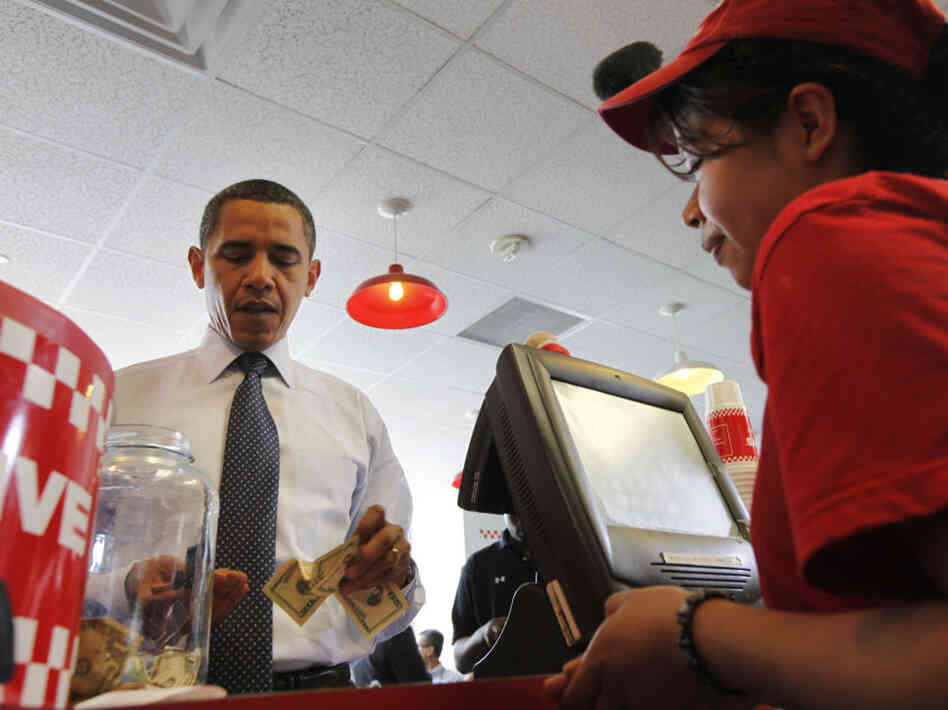 Count President Obama as a fan of Five Guys. In May 2009, the president ordered a hamburger at a Five Guys restaurant in Washington.