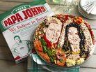 Papa John's commissioned a UK artist to make this awesome Kate and William pizza. Papa John's commissioned a UK artist to make this awesome Kate and William pizza.