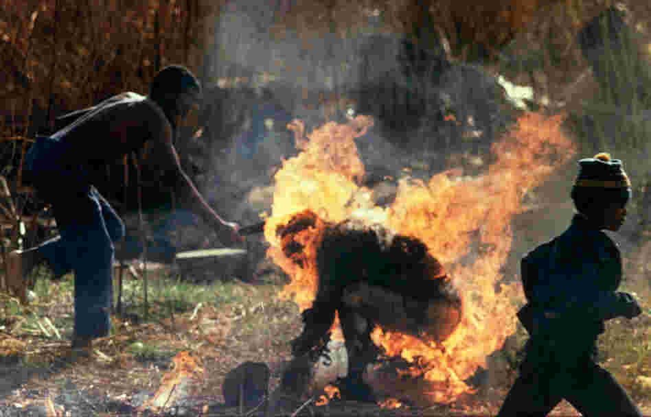 Marinovich won the Pulitzer Prize for Spot News Photography in 1991 for a series of photos showing an unarmed man identified as a Zulu Inkatha supporter being burned and clubbed to death by African National Congress supporters in September 1990. 